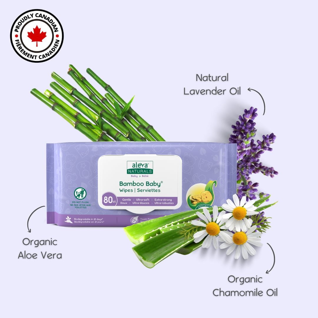 Aleva Naturals Bamboo Baby Wipes Economy Pack - 480ct (80ct x 6)