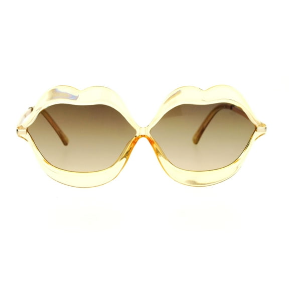 SA106 Love Lip Shape Kiss Womens Sunglasses Beige