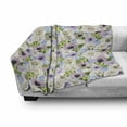 thumbnail image 2 of Floral Soft Flannel Fleece Throw Blanket, Repetitive Spring Awakening Theme of Rose Flowers Bouquet Hydrangea Arrangement, Cozy Plush for Indoor and Outdoor Use, 60" x 80", Multicolor, by Ambesonne, 2 of 5