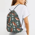 thumbnail image 6 of XMXT Unisex Drawstring Backpack for Women Men, Birds and Plants Waterproof Gym Bag String Bags for Shopping Sport Travel, s, 6 of 8