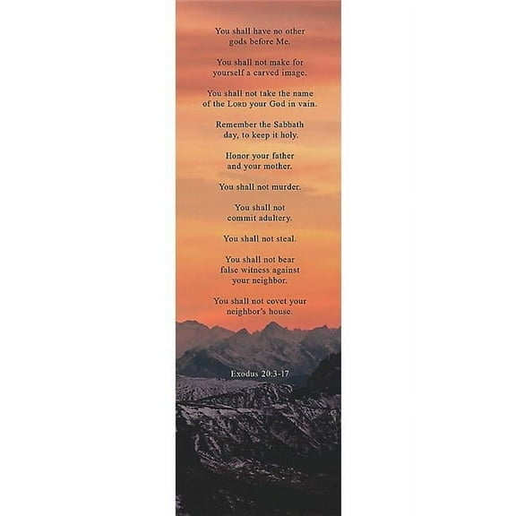 B&H Publishing 224554 Bookmark - 10 Commandments - Pack of 25