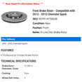 thumbnail image 2 of Front Brake Rotor - Compatible with 2013 - 2015 Chevy Spark 2014, 2 of 2