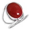 thumbnail image 1 of 925 Sterling Silver Ring For Women - Men Red Stone Gemstone Silver Ring Size 6.5 October Birthstone Hand Made Silver Ring Size 6.5 Mothers' Day Gift For Mom Gemstone 925 Silver Jewelry, 1 of 4