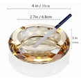 thumbnail image 5 of Crystal Glass Ashtray, Cigar Cigarettes Ashtray Holder Home Office Desktop Tabletop Decoration,Crystal Black, 5 of 5