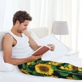 thumbnail image 4 of Cauagu Sunflower 1 Mens Pajama Pants Sleep & Lounge Pants,PJ Bottoms with Pockets-Small, 4 of 7