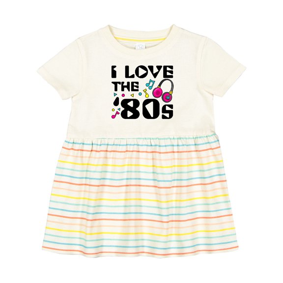 Inktastic I Love the '80s-musical Notes Girls Baby Dress