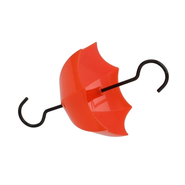Large Capacity Translucent Hummingbird Feeder Guard With Red Umbrella Design, Sturdy And Durable, Suitable For Hummingbird And Oriole Feeders