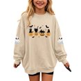 thumbnail image 3 of Bovxnpu Halloween Day Unisex Girls Long Sleeve Shirts Undershirts Graphic Long Sleeve Fleece Crew Neck Pullover Sweatshirt Kids Tops, 3 of 8