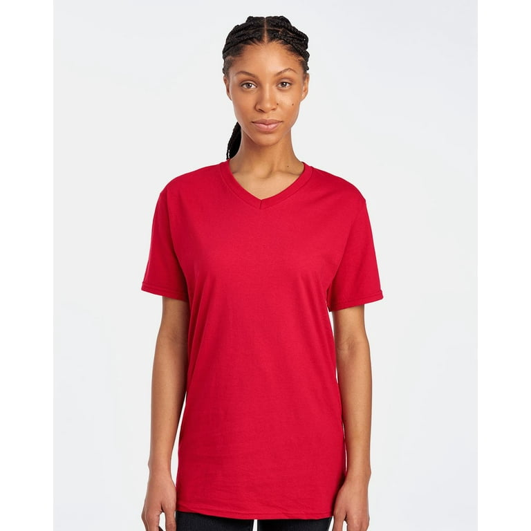 red v neck shirt walmart