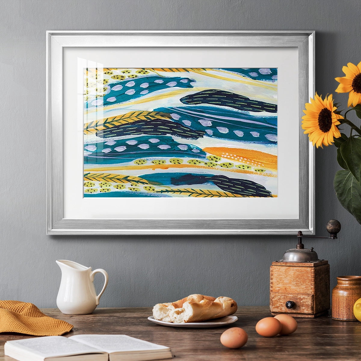 Feathery IV Premium Framed Print - Ready to Hang