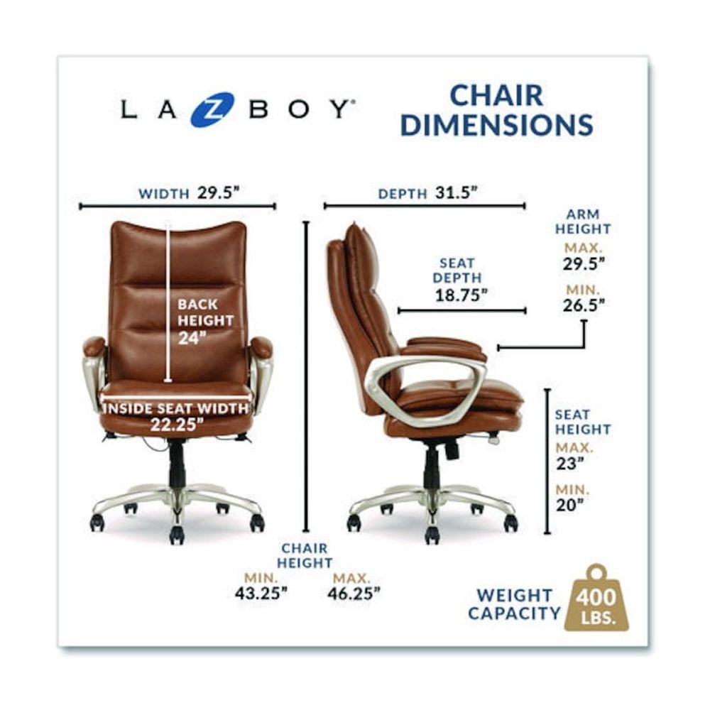 La-Z-Boy Jenkins Executive Big and Tall Chair, Supports Up to 400