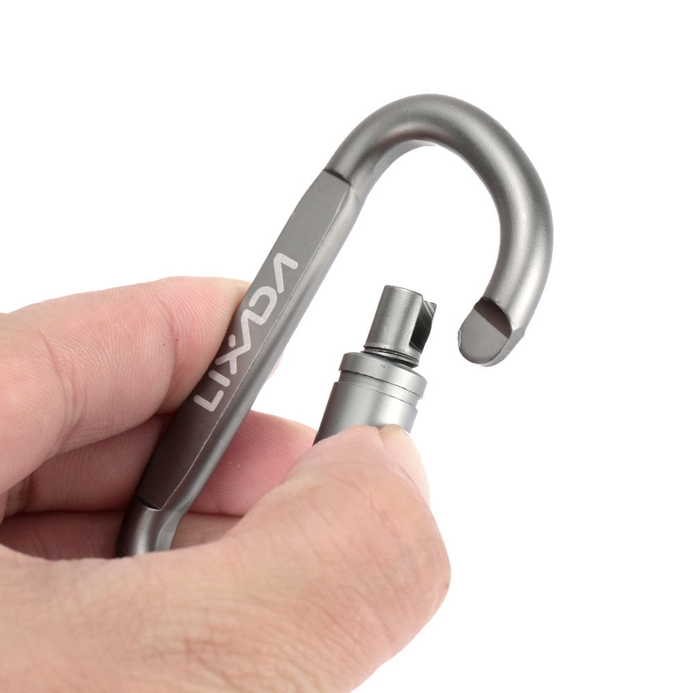 5/1 Aluminum Carabiner D-Ring Keychain Locking Spring Belt Clip Snap Hook Grips 