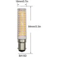 thumbnail image 3 of Ba15d Led Light Bulb, Energy Saver Base 15w, For Fridge/sewing Machine/table Lamp Ac230v, Pack Of 3 (warm White 3000k) [energy Class A+], 3 of 5