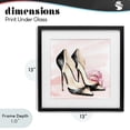 thumbnail image 4 of Stupell Industries Shabby Chic Blush Glam Time Shoes Black Framed Print Under Glass, 13 x 13, by Kim Allen, 4 of 8
