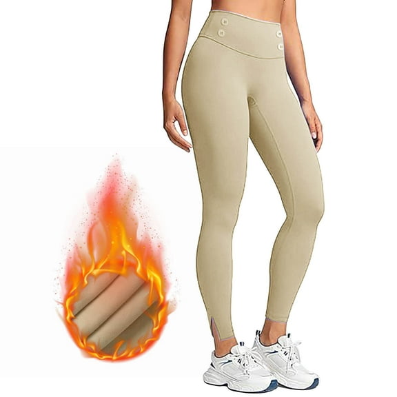 Rciityk Fleece Lined Tights - Winter Fleece Lined Leggings High Waisted Thermal Warm Yoga Pants Casual Thick Opaque Tights for Women