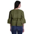 thumbnail image 2 of Moomaya T-Shirt à Manches Cloche pour Femmes Col Rond Imprimé Coton Crop Top Décontracté, 2 of 4