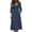 Navy, variant on Edvintorg Midi Dresses for Women Vacation Casual 3/4 Sleeve Button Down Dress Fashion Clothing Womens Sundresses with Pockets