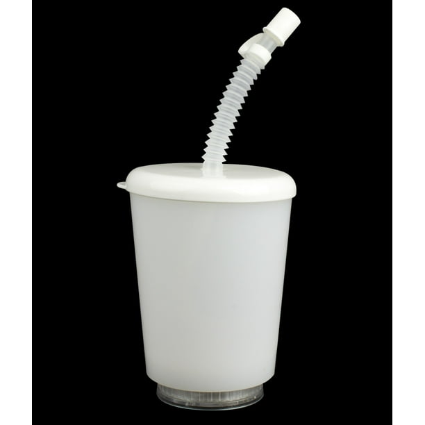 Fun Central (AK029) 12oz Multicolor LED Opaque Cup with Lid and Straw