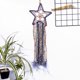 thumbnail image 2 of Bearachild Decoración de pared artesanal, colgantes Artware en forma de estrella para el hogar, diseño de escena interior calado, decoraciones colgantes, Decoración del hogar Azul real Bearachild HA060793-02B, 2 of 6