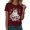 Wine, variant on Yuhangmm Womens Halloween Shirts Casual Women T Shirts Sleeveless Round Neck Graphic Print Top for Spring Summer Pairing with Pants White M