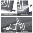 thumbnail image 3 of 9x12 Outdoor Patio Rug,Diamond Border Area Rugs,Waterproof Reversible Outdoor Rug,Modern Geometric Plastic Straw Mat,Lightweight RV Mat for Backyard Deck Porch Balcony Garden Beach Picnic, 3 of 8