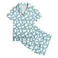thumbnail image 5 of WEAIXIMIUNG 2 Piece Sets Pajamas For Kids Children Graphic Print Short Sleeve Button Shirt Shorts Pajama Set 2-3Years, 5 of 5