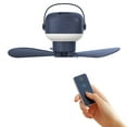 thumbnail image 3 of 10inch Foldable Ceiling Fan 3-Speed Hanging Fan with Lamp 2 in1 Canopy Fan Camping Fan for Outdoor Travel Train, 3 of 10