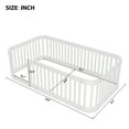 thumbnail image 5 of Duxelifin Twin Size Floor Bed with High Rails for Kids, Solid Wood Floor Bed Montessori Frame, No-Slat Design, Modern Toddler Floor Bed for Boys Girls (White), 5 of 8
