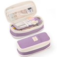 thumbnail image 2 of Estuche de lápices de gran capacidad de doble capa, bolsa de papelería convertible INS wind macaron, suministros escolares, papelería Gao Jiahui unisex, 2 of 2