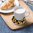 thumbnail image 5 of GZHJMY Sunflowers Round Coasters for Drinks,Absorbent Heat Resistant Coaster for Tabletop Protection,Suitable for Kinds of Cups, Wooden Table, Home Decor 1pcs, 5 of 6