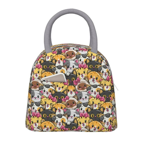 Hirioo Cute Cat Cartoon for Eco-friendly Lunch Box,Leakproof Lunch Box for School, Work, Travel, and Picnics,Perfect for Meal Prep