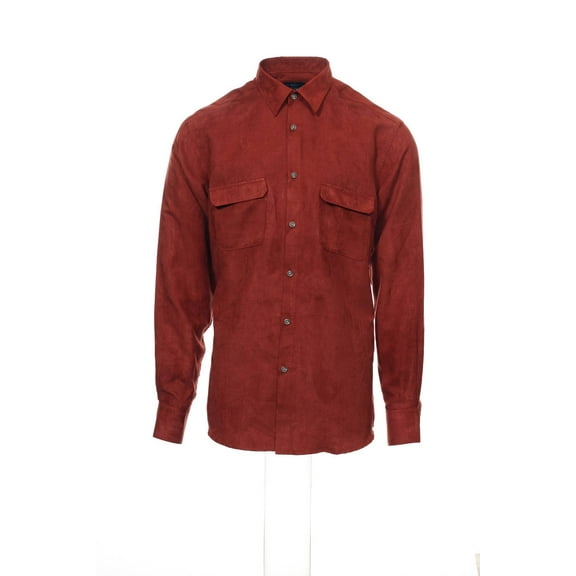 Michelsons Studio Rust Heather Button Down Shirt Sport, Size Small