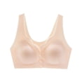 thumbnail image 3 of Bra for Senior Supportive Front Button Design Breathable Everyday Comfort Bra for Home and Leisure, XL, Beige, 3 of 3