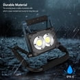 thumbnail image 3 of Eigraketly Lámpara de trabajo COB, luz USB, suministros de emergencia impermeables, luces nocturnas, linterna recargable para coche de emergencia al aire Ropa Deportiva, Zapatos Eigraketly OD023333-00B, 3 of 6