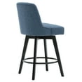 thumbnail image 5 of MINCETA Counter Stool,26" 360 Free Swivel Upholstered Bar Stool with Back-Set of 2-Performance Fabric in Navy, 5 of 7