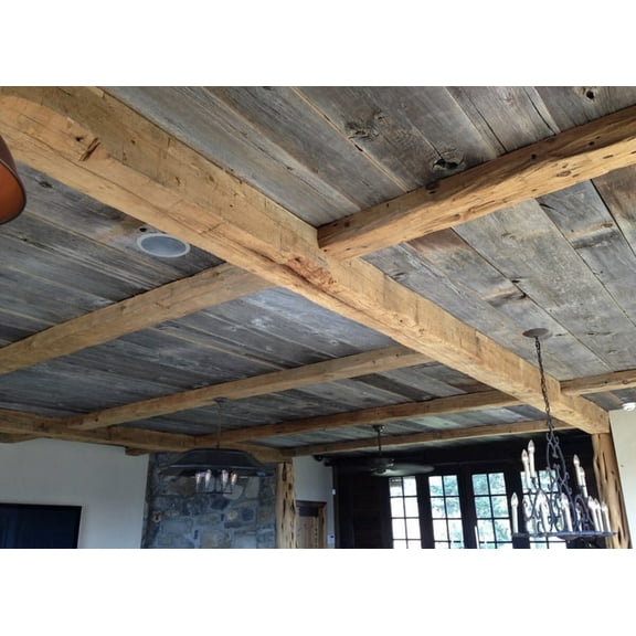 Vintage Harvest Weathered Gray Reclaimed Barn Wood Wall Planks - Rustic DIY Accent Wall for Your Home (10 square ft.)