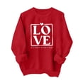 thumbnail image 1 of Amzcrzy Chandails pour Femmes Imprimé Mode Rouge Chandails Valentines Day Décontractés Manches Longues Col Rond Cadeaux Valentines Tops Valentines Day pour Femmes, 1 of 7