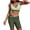 Green, variant on 2 Piece Athletic Tankini Swimsuits Womens Color Block Bathing Suits Crosscriss High Waist Sports Swimwear with Pockets(White S)
