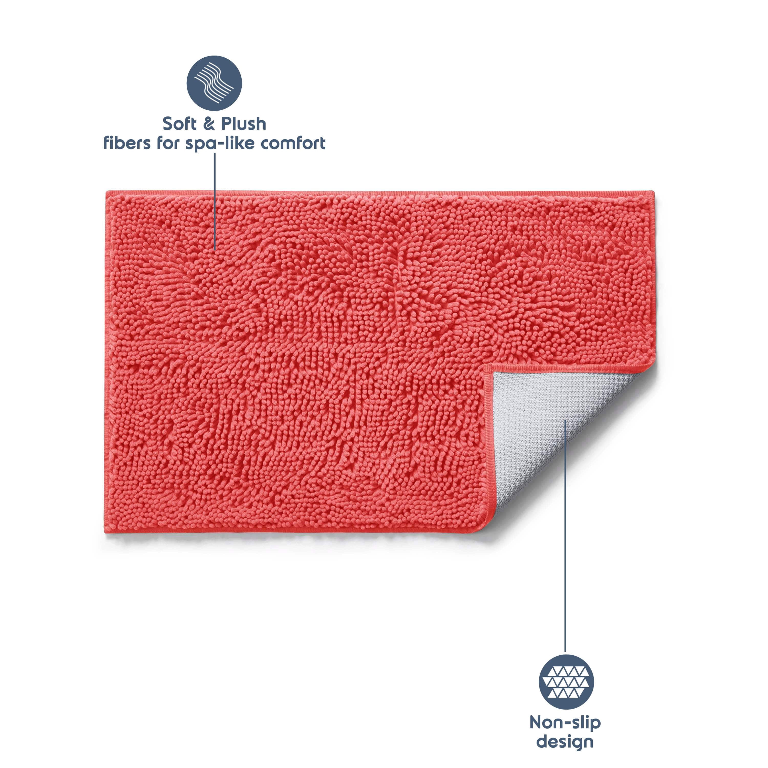 LammaLoe Bath Rug, Chenille Bathroom Rug, Absorbant Bath Mat For Bathroom Decor, Shower Mat 20x32