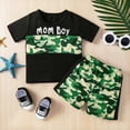thumbnail image 4 of Outfits For Boys Kids Summer Beach Short Sleeve Letter T Shirts Tops Camouflage Shorts Clothes Set 1-5 Years Toddler Boy Clothes Black 12 Months-18 Months, 4 of 6