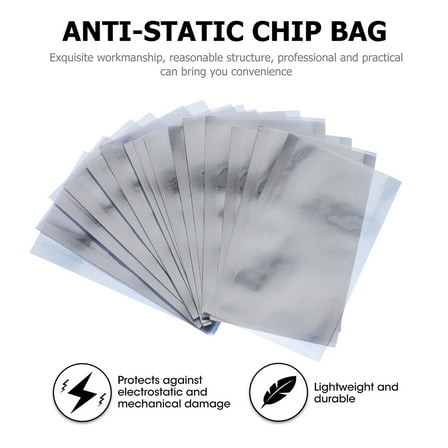 DECORNIJIA Shielding Bags Self Sealing Silver 200Pcs