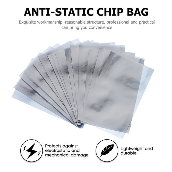 DECORNIJIA Shielding Bags Self Sealing Silver 200Pcs