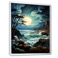 thumbnail image 2 of Designart "Teal Grey Ocean Coastal Charm Pastoral I" Nautical & Beach Floater Framed Wall Art Print, 2 of 7