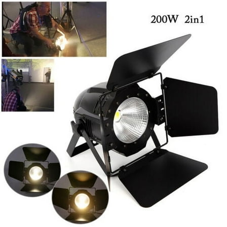 200W DMX512 LED Stage Par Light COB 2-in-1 Portable Spot Light DJ Lighting PAR64