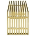 thumbnail image 3 of Modway Gridiron Medium Stainless Steel Bench in Gold, 3 of 6