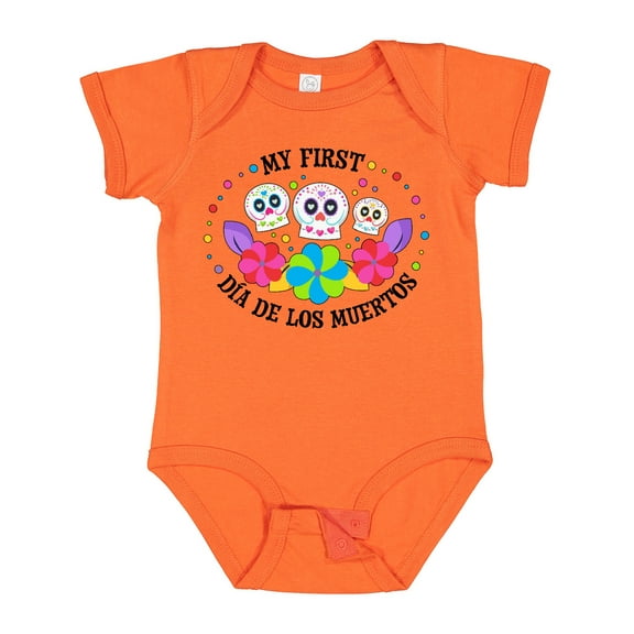 Inktastic My 1st Dia De Los Muertos with Sugar Skulls and Flowers Boys or Girls Baby Bodysuit