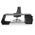 thumbnail image 1 of Corner Computer Desk Organizer Executive Modern Work Storage Office Desk Drawers Wooden Escritorios De Oficina Office Furniture My Lux Decor Round, 1 of 7