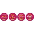 thumbnail image 2 of Darling Souvenir Candy Chocolate Labels DIY 190 Pcs Floral Wedding Stickers-Magenta, 2 of 2