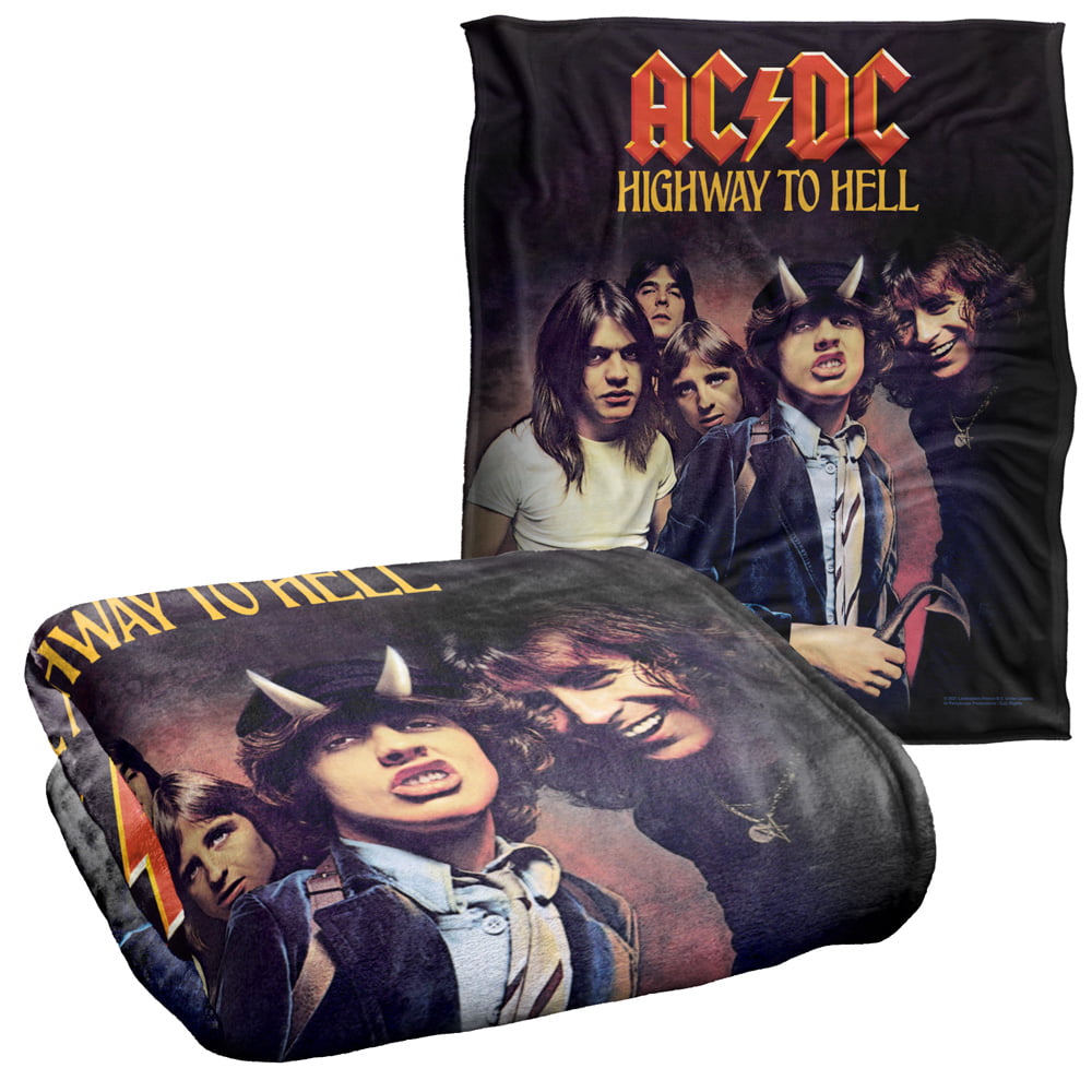 New 36x58 ACDC AC DC Group Rock Band Fleece Throw Gift Blanket Highway to Hell 