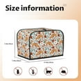 thumbnail image 2 of Rateoe Foxes and Floral Harmony Pattern Toaster Covers 2 Slice Wide Slot,Bread Machine Cover,Bread Dust Cover & Fingerprint Protection,Appliance Covers, 2 of 7